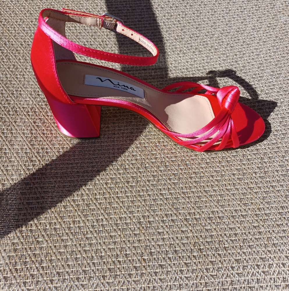 Nina Satin Strap Block Sandal